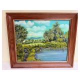F. Burca Framed Landscape Painting