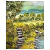 F. Burca Framed Landscape Painting