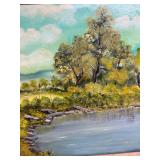F. Burca Framed Landscape Painting