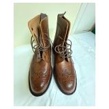 New Orvis Leather Wingtip Boots, Mens Size 9.5