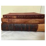 Antique Book Trio: Antony and Cleopatra, Marco Polo & Robert Browning