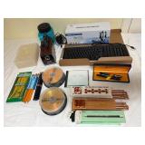 Amazon Echo Dot, Panasonic Sharpener, Maxell Media & Pencil Mixed Lot