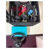 Mixed Lot Exercise Weights, Resistance Bands & Jumprope