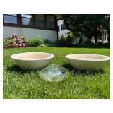Terrazzo Planter Bowls & Glass Hanging Feeder Mixed Lot