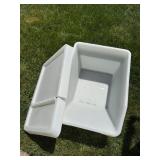 Plastic Storage Bin With Hinged Lid
