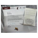 Chris Bosh Autographed and Custom Framed w/ Upper Deck and Miami Heat COA Basketball Jersey 34.5x43"