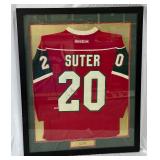 Ryan Suter Autographed and Custom Framed Minnesota Wild Hockey Jersey 34.5x43"