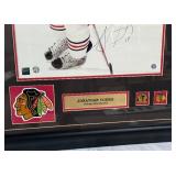 Jonathan Toews Autographed and Custom Framed Photo w/ COA Chicago Blackhawks Hockey 26.5x32.5"