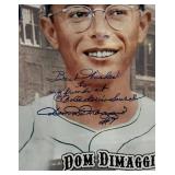 Dom DiMaggio, Johnny Pesky, and Bobby Doerr Autographed and Framed Boston Red Sox Baseball Print w/ COA 26x22"