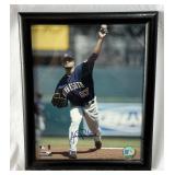 Johan Santana Autographed Photo w/ MLB COA 8x10" Framed Minnesota Twins Baseball