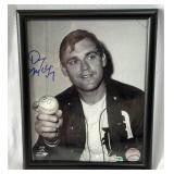 Denny McClain Autgraphed w/ COA 8x10" Framed Baseball Photo (slight broken glass)