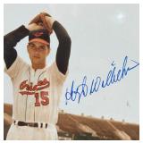 Hoyt Wilhelm Autographed Baseball Photo Framed 8x10"
