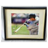 Joe Mauer Autographed Photo w/ MLB COA Framed Minnesota Twins Baseball