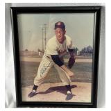 Bob Lemon Autographed Baseball Photo Framed 8x10"