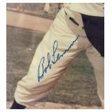 Bob Lemon Autographed Baseball Photo Framed 8x10"