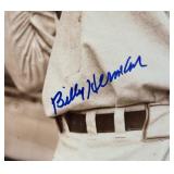Billy Herman Autographed Baseball Photo Framed 8x10" (glass broken)