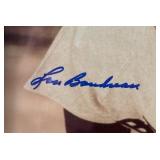 Lou Boudreau Autographed Baseball Photo Framed 8x10"