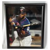 Denard Span Autographed Baseball Photo  Framed 8x10" Minnesota Twins