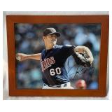 Jeff Gray Autographed Baseball Photo  Framed 8x10" Minnesota Twins