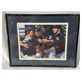 Joe Mauer / Minnesota Twins Celebration Print Framed and Matted by Gudnason