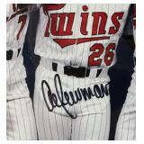 Al Newman Autographed and Framed Minneosta Twins Baseball Poster