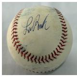 Lou Brock Autopraphed Baseball Rawlings OMLB Selig Ball