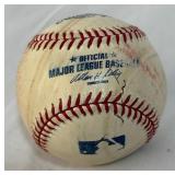 Delmon Young Autographed Baseball Rawlings OMLB Selig Ball