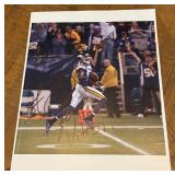 Bernaed Berrian Autographed and Inscribed "99 Yards" Minnesota Vikings Football Photo