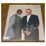 Larry Bird and Magic Johnson Autographed w/ COA 8x10" Basketball Photo