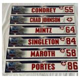 (6) Minnesota Twins Locker Room Name Plates from 2010 Innaugural Target Field Season - "GAME" USED