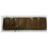Vintage 1928 Minnesota License Plate