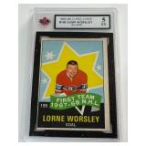 Lorne "Gump" Worsley LSA 5 EX Slab 1968-69 O-Pee-Chee #199 All-Star Vintage Hockey Card