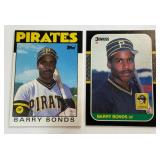 (2) Barry Bonds Rookie Cards 1986 Topps Traded and 1987 Donruss