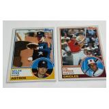 Cal Ripken Jr. 2nd Year and Nolan Ryan 1983 Topps Vintage Baseball Cards