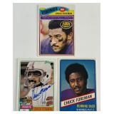 Chuck Foreman Aurographed Card and 2 Vintage Minnesota Vikings Football Cards