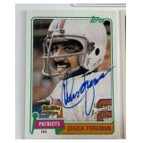 Chuck Foreman Aurographed Card and 2 Vintage Minnesota Vikings Football Cards