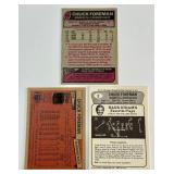 Chuck Foreman Aurographed Card and 2 Vintage Minnesota Vikings Football Cards
