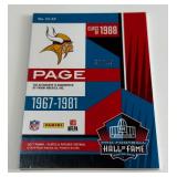 Alan Page Auto /49 2017 Plates & Patches Canton Caligraphy #CC-AP Nymbered 30/49 Minnesota Vikings Football Card