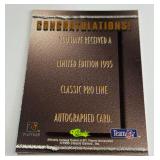 John Randle Auto /2400 1995 ProLine Classic Numbered 2040/2400AP Minnesota Vikings Football Card