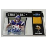 Kyle Rudolph /10 Auto Relic 2011 Certified Shirt off my Back #35 Numbered 09/10 RARE Minnesota Vikings Football Card