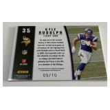 Kyle Rudolph /10 Auto Relic 2011 Certified Shirt off my Back #35 Numbered 09/10 RARE Minnesota Vikings Football Card