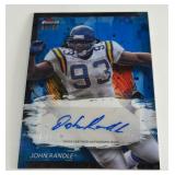 John Randle Auto /99 2024 Topps Finest #FA-JR Numbered 92/99 Minnesota Vikings Football Card