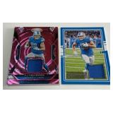 (2) T.J. Hockenson Relic Cards Including /35 2022 Certified and 2020 Donruss