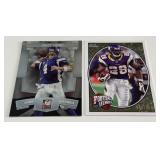 (2) Minnesota Vikings Numbered Cards - Brett Favre /499 and Adrian Peterson /350