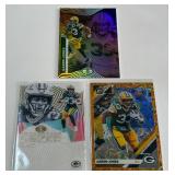 (3) Aaron Jones Numbered Football Cards - /79, /399, /499 - Minnesota Vikings and Green Bay Packers