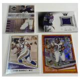 (4) Numbered and Relic Vikings Legends Football Cards - (2) Jogn Randle /79 and /299, Alan Page /100, Carl Eller Relic