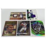 (5) Daunte Culpepper Relicm Numbered, Diecut Minnesota Vikings Fotball Card Lot