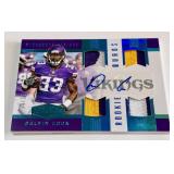Dalvin Cook /25 RPA Nasty Quad Patch 2017 Plated and Patchies Rookie Quad Materials #RQM-11 Numbered 14/25 Rookie Minnesota Vikings Football Card