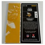 Dalvin Cook Auto RC 2017 Donruss Optic Contenders Rookie Ticket Prizm #109 Minneosta Vikings Football Card