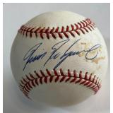 Ivan Pudge Rodriguez Autographed Baseball Rawlings OALB Brown Ball